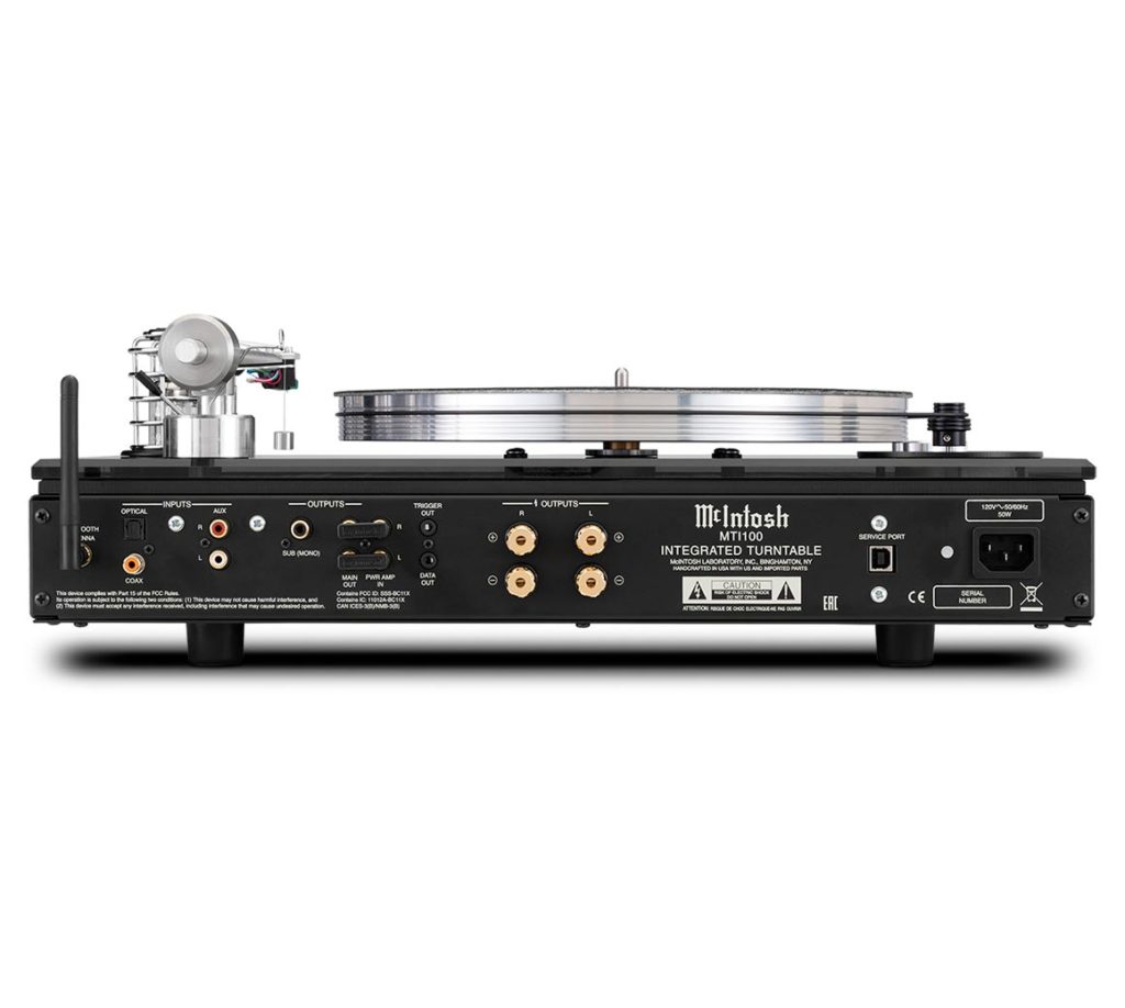 McIntosh MTI100 AC Rückseite Anschlüsse Back Turntable Plattenspieler