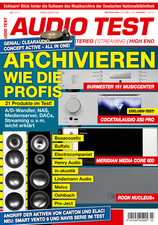 AUDIO TEST Titelbild 3/2019 Cover Kiosk