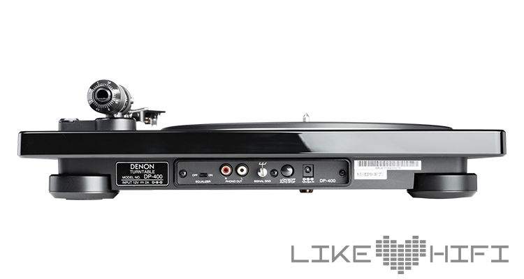 Denon DP-400 - Rückseite Denon DP-400 Plattenspieler HiFi Turntable Test Review