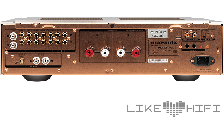 Test Marantz PM-KI Ruby Vollverstärker Review Ruby Serie Ishiwata Amp Integrated Amplifier Rear Back