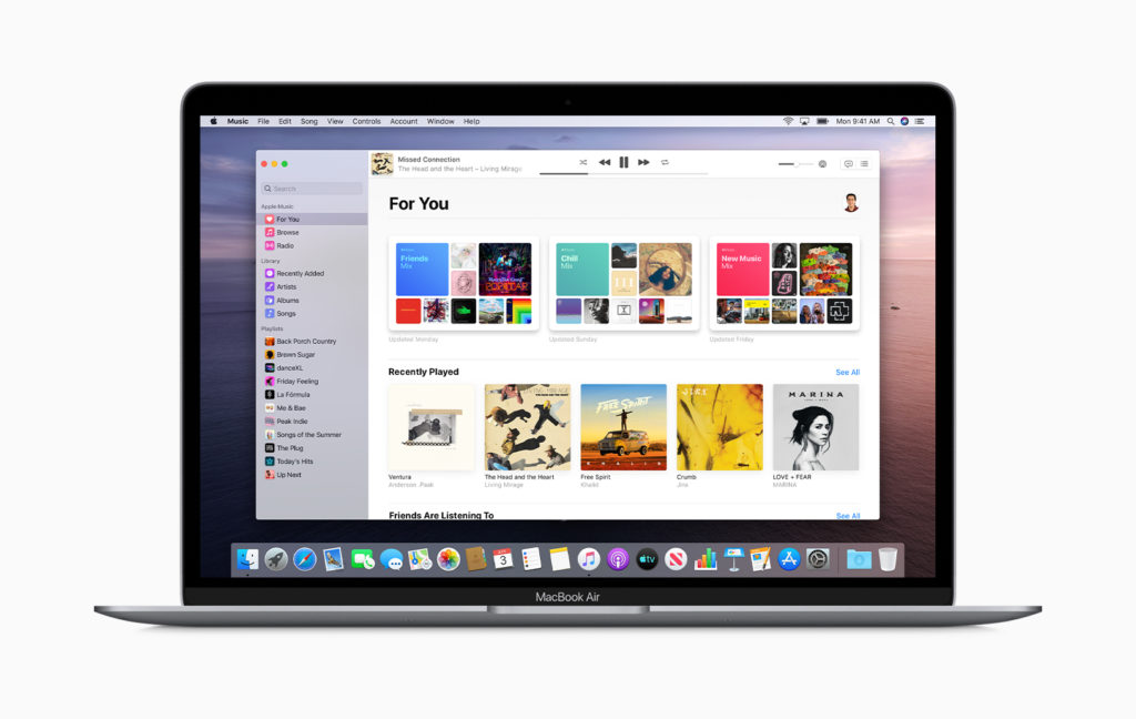 Apple iTunes macOS Catalina Apple Music Macbook