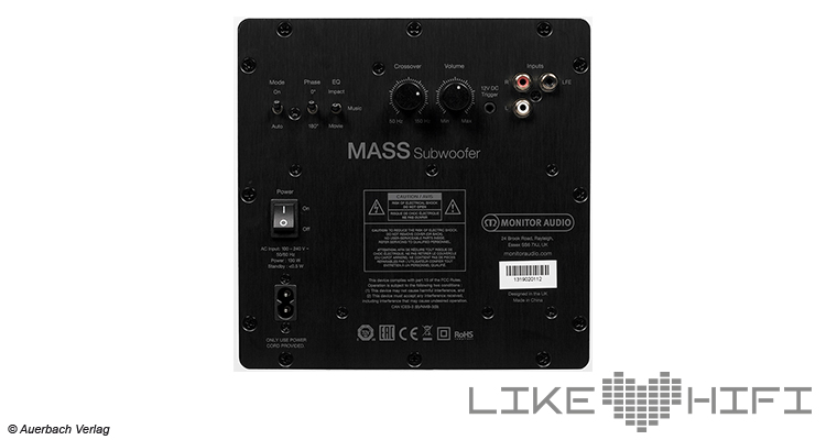 Monitor Audio Surround System, kurz MASS. Das 5.1 Surround Lautsprecher Set Test Review Heimkino Subwoofer