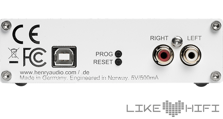 Henry Audio USB DAC 128 Mk3 D/A Wandler Test Review Rückseite Rear Anschlüsse