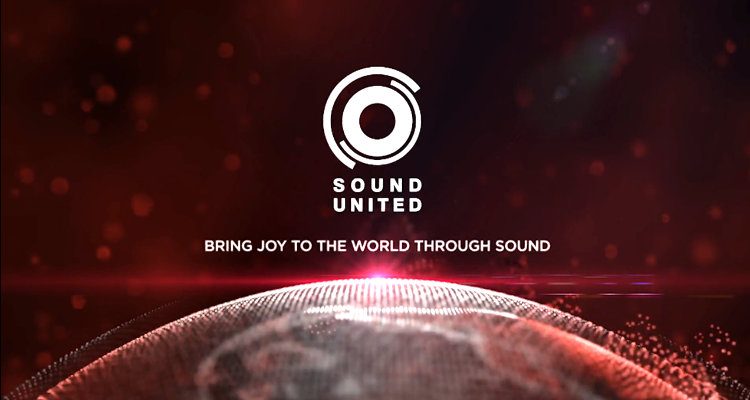 Sound United Logo über Welt