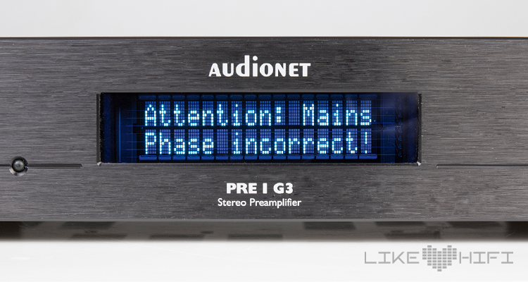 Test Review Audionet Audionet PRE I G3 Vorstufe Display Front Stereo Preamplifier