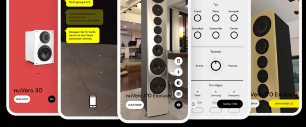 Nubert App nuReality AR Augmented Reality Smartphone Lautsprecher