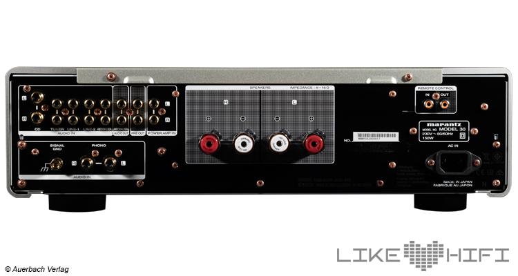 Marantz Model 30 Verstärker Vollverstärker Amp Test Review Likehifi Audio Test Back Rear Anschlüsse Rückseite