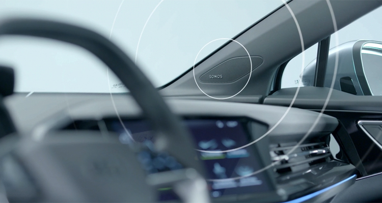 Sonos Audi Car HiFi Soundsystem Lautsprecher Speaker Q4 e-tron Kooperation