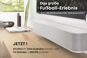 Revox Vorteil Aktion Fussball 2021 Soundbar Studioart S100 Gratis TV-Ständer