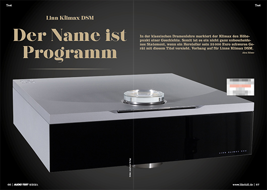 Linn Klimax DSM Diamond AUDIO TEST Ausgabe 08 2021 Magazin HiFi Heft Auerbach Verlag Test Review