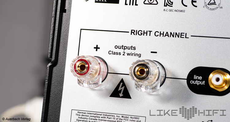 Test: Mark Levinson No. 5802 - High End Stereo-Vollverstärker Amplifier Review Anschlüsse Back Rear