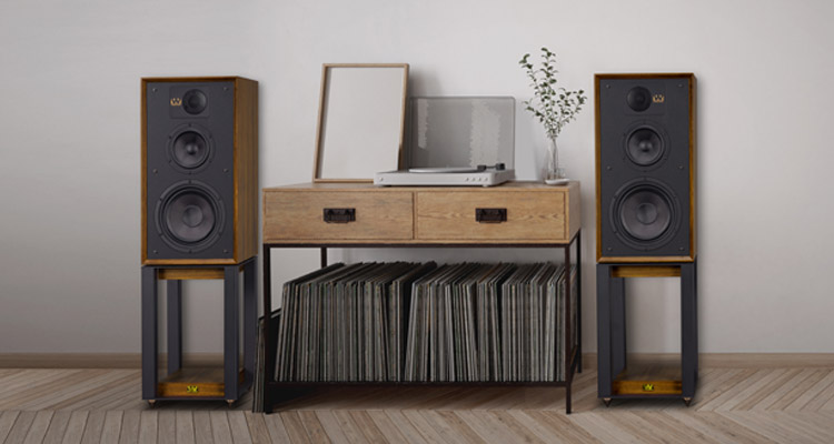 Wharfedale Linton Heritage Speaker Lautsprecher Braun Nussbaum Walnuss