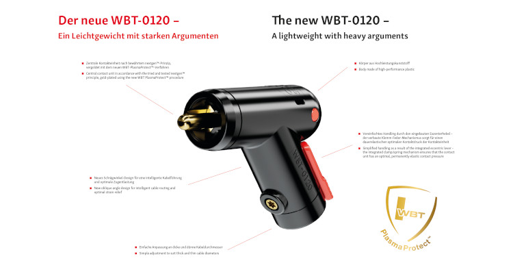 WBT-0120: Neuer Cinchstecker mit Schrägwinkel HIGH END 2022