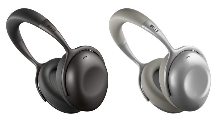 KEF MU7 headphones in gray and black