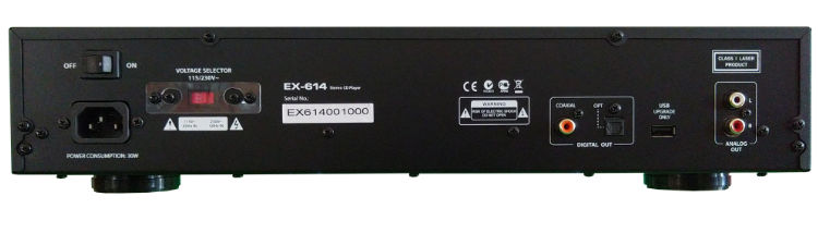 BC Acoustique- CD-Player EX-624 Rückseite