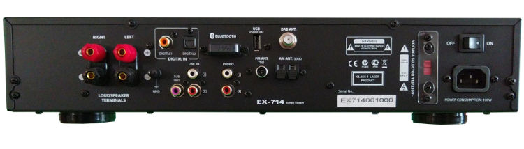 BC Acoustique - Receiver EX-714 Rückseite