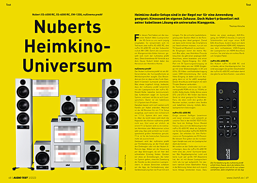 AUDIO TEST Ausgabe 03 2023 Magazin HiFi Heft Lautsprecher Nubert Heimkino Review HiFi