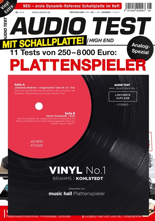 AUDIO TEST Nr. 08/18 mit Martin
Kohlstedt-Vinylbeilage