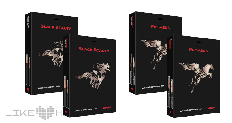 AudioQuest: Neue Analoge Verbindungskabel (RCA / XLR) der Mythical Horses Serie (Black Beauty & Pegasus) Packshots