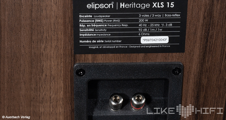 Elipson Heritage XLS 15 - Vintage-Lautsprecher Rückseite