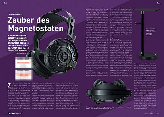 AUDIO TEST Ausgabe 05 2023 Magazin Yamaha YH-5000SE Kopfhörer Headphones