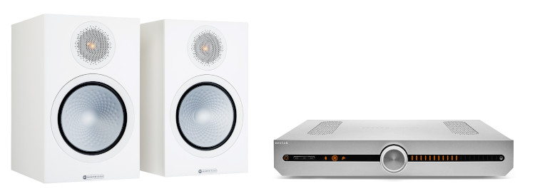 Brit-Pack 100, Monitor Audio Silver 100 7G Kompaktlautsprecher und Roksan Attessa Streaming Amplifier 