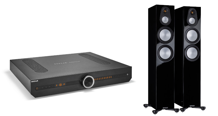 Brit-Pack 300, Monitor Audio Silver 300 7G Standlautsprecher und Roksan Attessa Streaming Amplifier 