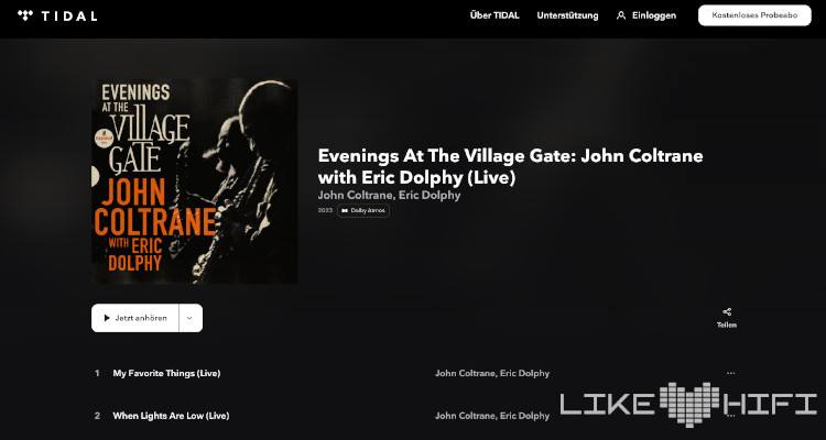 John Coltrane & Eric Dolphy – Evenings At The Village Gate (Dolby Atmos)