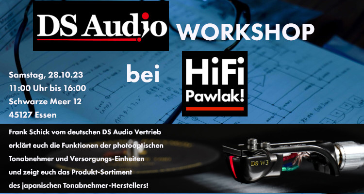 HiFi-Event: DS Audio Workshop am 28. Oktober bei Hifi-Pawlak in Essen