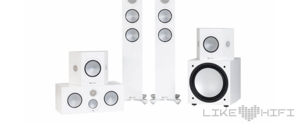 Monitor Audio Silver 300 7G Standlautsprecher mit Effektlautsprecher in Weiß