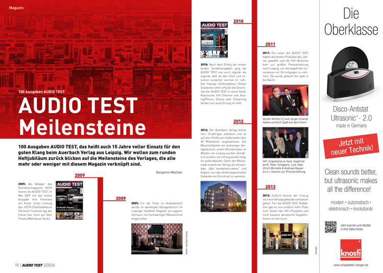 AUDIO TEST Ausgabe 02 2024 Magazin HiFi Lautsprecher