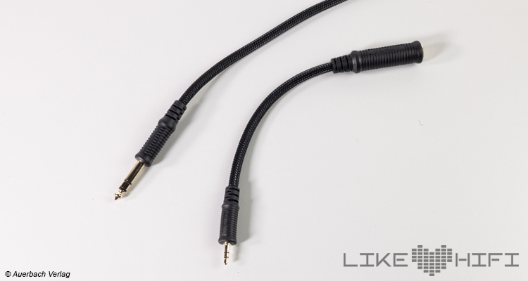 Zum neu designten – und hinreichend stabilisier
ten – Kabel gehört zum Lieferumfang
des Grado GS3000x ein praktischer, wie hochwertiger 3,5 mm – Mini-Klinken-Adapter