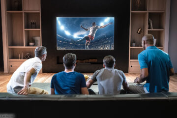 Wohnzimmer Fernseher Fußball