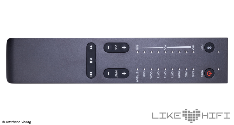 Fernbedienung des Piega Premium 701 Wireless GEN2.