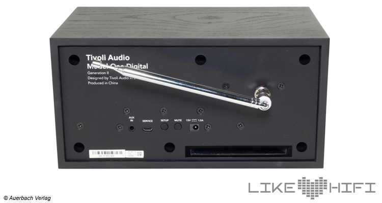 Rückansicht des Radios.