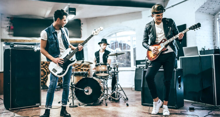 Band im Proberaum
