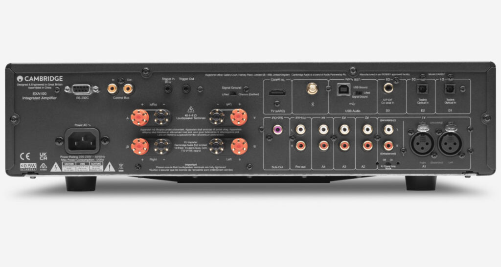 Cambridge Audio EXA100 Verstärker Rückseite EX-Serie