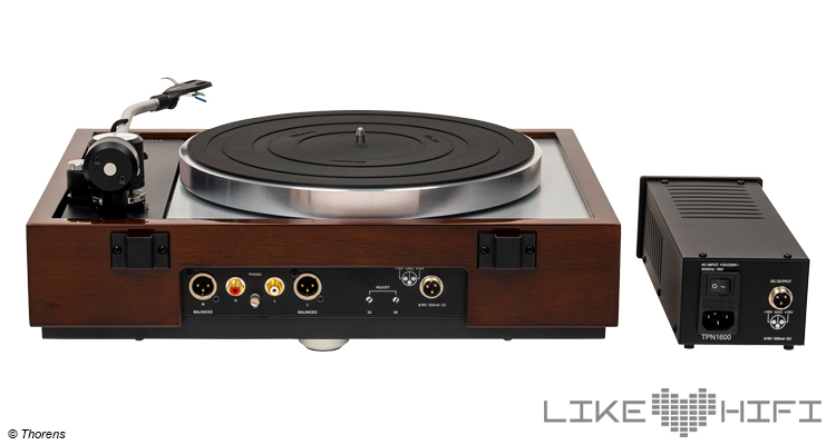 Rückansicht des Thorens TD 1601 TP 160