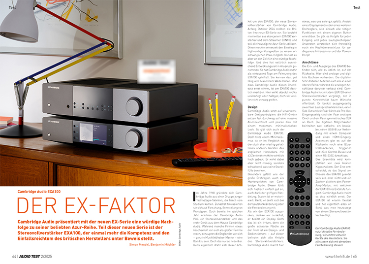 AUDIO TEST 02 2025 Magazin Cambridge Audio Verstärker