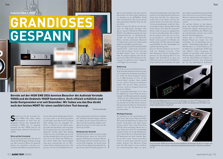 AUDIO TEST Ausgabe 02 2025 Magazin Audiolab Verstärker