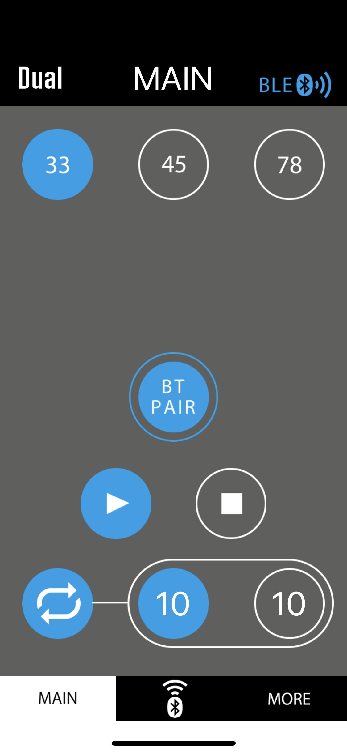Screenshot der App. 