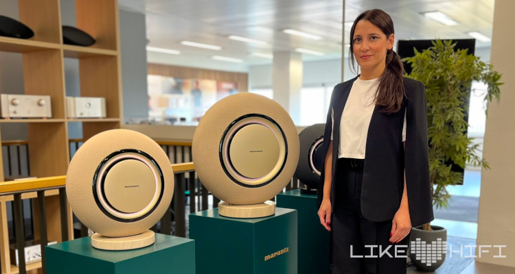 Marantz Horizon Speaker in Champagner mit Designerin Begüm Tomruk