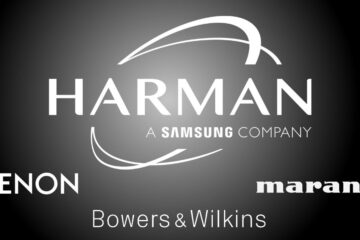 Harman Logo und Denon, Marantz und Bowers und Wilkins-Logo
