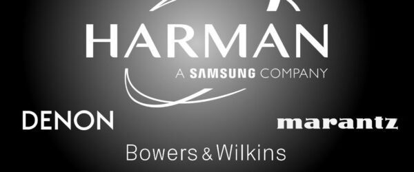 Harman Logo und Denon, Marantz und Bowers und Wilkins-Logo