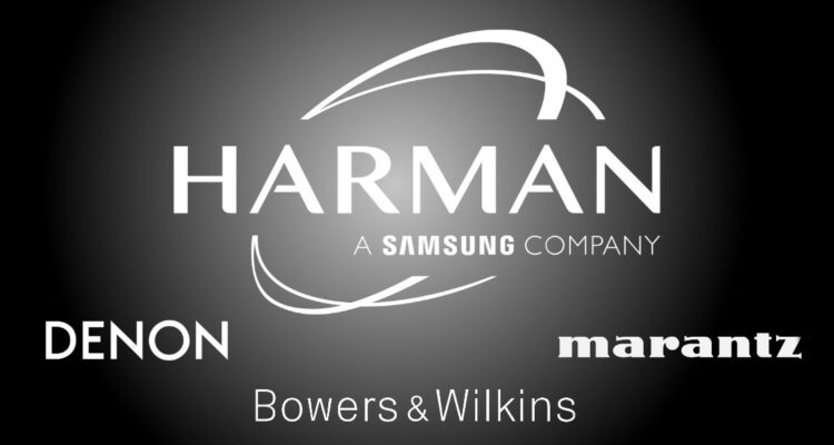 Harman Logo und Denon, Marantz und Bowers und Wilkins-Logo