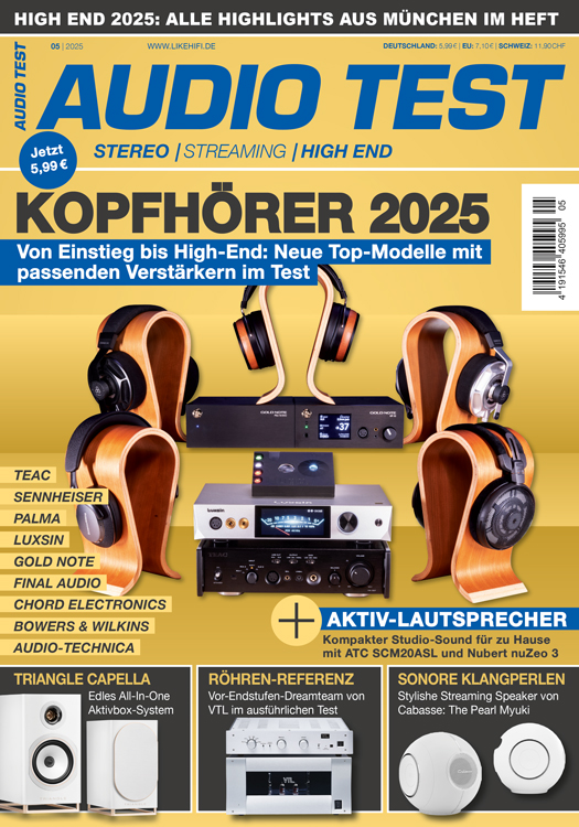 Audio Test Magazin 05 2025 Juli Ausgabe Kopfhörer High End HiFi Cover Titelbild