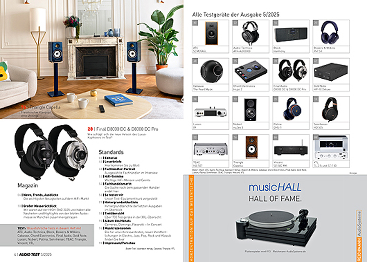 AUDIO TEST Ausgabe 04 2025 Magazin Inhalt Kopfhörer Lautsprecher