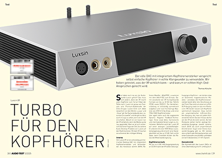 AUDIO TEST Ausgabe 05 2025 Magazin Luxsin X9 Kopfhörerverstärker