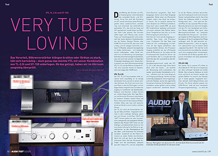 AUDIO TEST Ausgabe 05 2025 Magazin VTL Röhrenverstärker 
