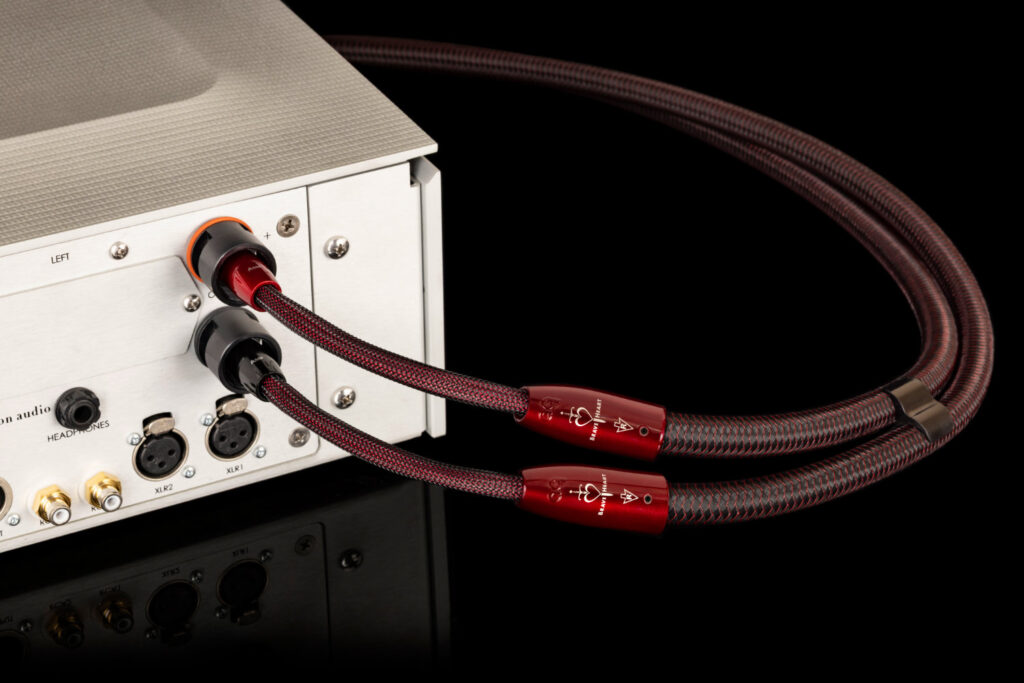 Kabel am Verstärker angeschlossen